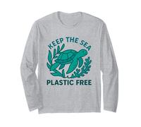 Keep The Sea - Tortuga Marina sin plástico, Día ecológico de la Tierra Manga Larga