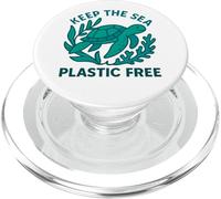 Keep The Sea - Tortuga Marina sin plástico, Día ecológico de la Tierra PopSockets PopGrip para MagSafe