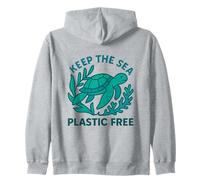 Keep The Sea - Tortuga Marina sin plástico, Día ecológico de la Tierra Sudadera con Capucha