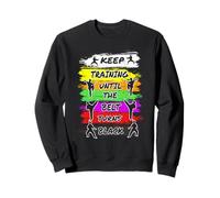 Keep Training Until The Belt Turns Black Retro Karate Sudadera