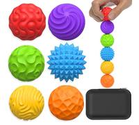 KEEPAQ Bolas sensoriales magnéticas de silicona para niños y adultos, 6 piezas para aliviar el estrés, juguetes sensoriales para autismo, TDAH, ansiedad, texturas divertidas, juguetes de escritorio de