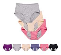 Keepbriefs - Bragas cómodas de cintura alta a prueba de fugas, calzoncillos cómodos a prueba de fugas durante todo el día, calzoncillos elásticos transpirables de talla grande (3 piezas - C, 8XL)