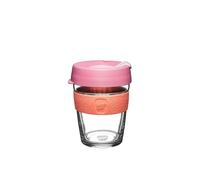 KeepCup Brew, Taza de café reutilizable - Vidrio templado y sorbo a prueba de salpicaduras, M 340.2 g/340 ml, mandarina