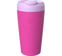 KeepCup Commuter - Taza de café reutilizable de acero inoxidable aislada con tapa abatible a prueba de derrames, 454 ml, lila fucsia