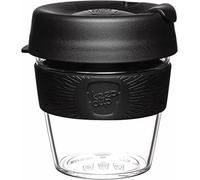 KeepCup Taza de café reutilizable de plástico ligero original con tapa a prueba de salpicaduras, 227 ml, color negro