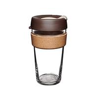 KeepCup Cork Brew-Taza de café (Corcho y Almendra, 454 ml), Color marrón, 8 cm