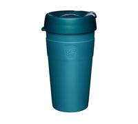 KeepCup Taza de café térmica reutilizable con aislamiento al vacío con tapa a prueba de salpicaduras, 454 ml, laguna