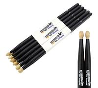 keepdrum 5BB Black Hickory - Bastones para batería (6 pares), color negro