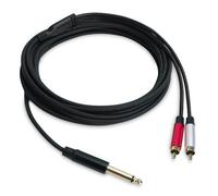 keepdrum AC047M - Cable divisor en Y (conector jack mono de 6,35 mm a 2 RCA RCA)
