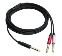 keepdrum AC048M - Cable divisor en Y (conector jack de 6,35 mm, 1 estéreo a 2 mono de 5 m)