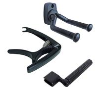 Keepdrum accesorio para guitarra de Juego con soporte de pared y manivela para cuerdas Cejilla Negro