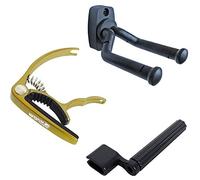 Keepdrum accesorio para guitarra de Juego con soporte de pared y manivela para cuerdas Cejilla Oro