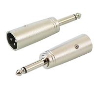 Keepdrum ADA008 - Adaptador XLR macho a jack de 6,3 mm, 2 unidades