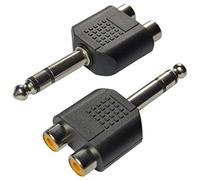 Keepdrum ada062 y adaptador de estéreo RCA hembra a conector jack de 6,3 mm 2 Unidades)