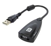 keepdrum Adaptador de audio USB HA con micrófono y entrada para auriculares.