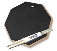 keepdrum DP-BK12 Practice Pad - Almohadilla de práctica (12 pulgadas, con baquetas), color negro
