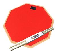 'Keepdrum DP de RD12 Drum Practice Pad Rojo übungspad 12 + baquetas (1 par)