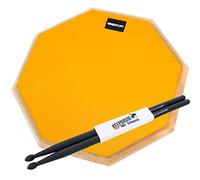 keepdrum DPOR12 Practice Pad Batería Almohadilla de ejercicio Naranja 12" + baquetas Negro