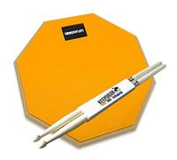 keepdrum DPOR8 Practice Pad - Alfombrilla de práctica (8 pulgadas, incluye baquetas), color naranja