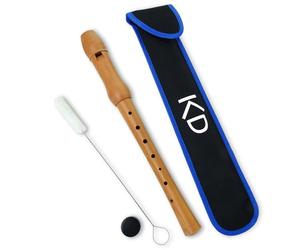 keepdrum Flauta dulce soprano de madera, Instrumentos Musicales, Mango alemán con funda