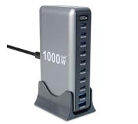 keepdrum GaN10 - Estación de carga rápida USB (10 puertos, 1000 W)
