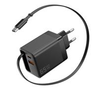 keepdrum GaN65 - Cargador rápido USB (3 puertos, 65 W) | Tecnología GaN, 3 puertos USB, 65 W de potencia, carga rápida