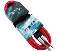 keepdrum GC-004 RD - Cable de 6 m para instrumentos de guitarra (clavija jack de 6,3 mm), color rojo