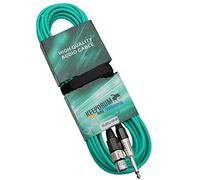 Keepdrum MC003XJ - Cable de micrófono (10 m, conector de 6,3 mm a conector XLR hembra), color verde
