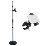 keepdrum MS015 - Soporte recto para micrófono con soporte para smartphone