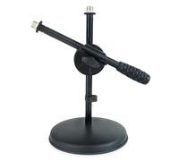 keepdrum MS031 - Trípode Microfono, Soporte Micro de Mesa para Micrófono con Horca para Dos Dispositivos