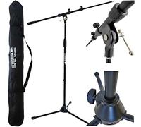 keepdrum MS106 BK - Soporte para micrófono con horca y bolsa de transporte SB-03