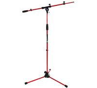 Keepdrum ms106 RD Rojo Micrófono Soporte Trípode para micrófono con jirafa y metal de socket