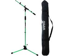 KEEPDRUM MS106 SB-03 - Soporte de micrófono con jirafa y base de metal y bolsa de transporte, color verde