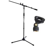 Keepdrum ms106bk Micrófono Soporte Trípode para micrófono con jirafa y metal de socket + Pinza de micrófono universal