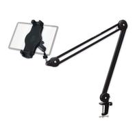 keepdrum MS138 - Trípode de brazo articulado con soporte para smartphone y tablet, apto para dispositivos de 10,2 a 13 pulgadas, color negro