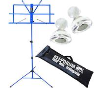 keepdrum MUS2 BL - Atril con funda y 2 imanes, color azul