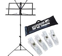 Keepdrum mus2 Pinza Ordenador BK atril negro + Funda + 4 unidades