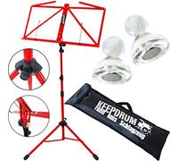 Keepdrum mus3rd Ordenador staender Rojo con funda + 10 unidades para atril Imanes MG10