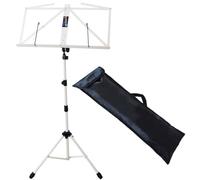 Keepdrum MUS3WH - Atril para partituras con funda, color blanco