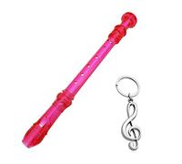 keepdrum RC002PK - Flauta dulce soprano (digitación alemana, incluye llavero), color rosa neón