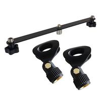 keepdrum STB01 - Carril estéreo de 33 cm + 2 pinzas para micrófono MH10