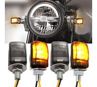 keepdsgn 4pcs Intermitentes Moto LED de Motocicleta Luces de Señal de Vuelta de 12V Luz Indicadora de Vuelta Impermeable Universal para Motocicleta Scooter Quad Cruiser Off Road.