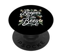 Keeper of The Bees Beekeeper Honeycomb Bee Lover Design PopSockets PopGrip Adhesivo