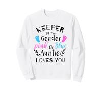 Keeper of The Gender Aunt Loves You Auntie Baby Anuncio Sudadera