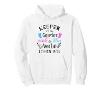 Keeper of The Gender Aunt Loves You Auntie Baby Anuncio Sudadera con Capucha