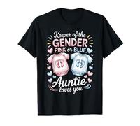 Keeper of The Gender Auntie Loves You Baby Anuncio Tía Camiseta