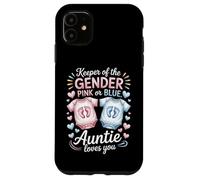 Keeper of The Gender Auntie Loves You Baby Anuncio Tía Carcasa para iPhone 11