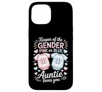 Keeper of The Gender Auntie Loves You Baby Anuncio Tía Carcasa para iPhone 15