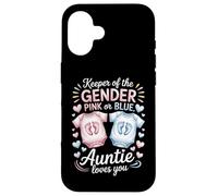 Keeper of The Gender Auntie Loves You Baby Anuncio Tía Carcasa para iPhone 16