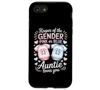 Keeper of The Gender Auntie Loves You Baby Anuncio Tía Carcasa para iPhone SE (2020) / 7/8